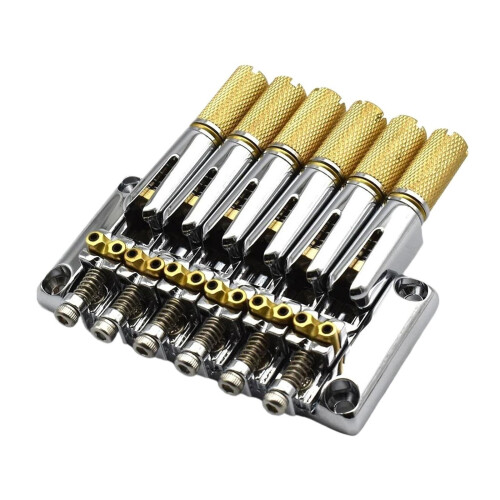 6 String Headless Guitar Bridge Metal Saddle with Enhanced Tuning Stability and Direct Replacement Fit 1