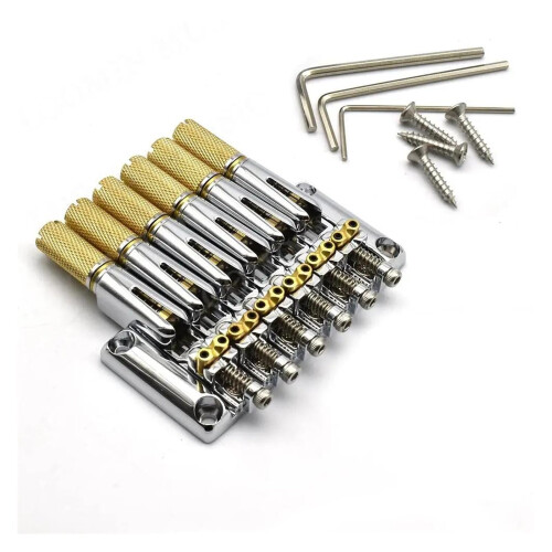 6 String Headless Guitar Bridge Metal Saddle with Enhanced Tuning Stability and Direct Replacement Fit 2