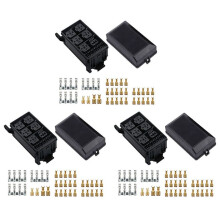 3X Fuse-Relay Box 5-SäKringshåLlare 6 ReläBlockshåLlare Fuse-Block 12V Fuse-Box Bil