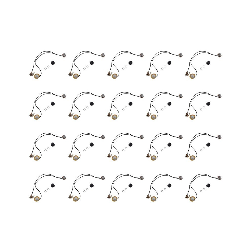 20Set 27Mm Guitar Pickup Piezo Transducer Prewired Amplifier With 6.35Mm Output Jack 6032583368011