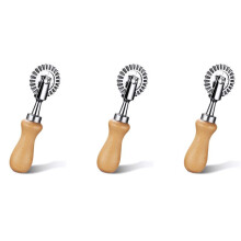 3X Teigau Rad Stecher - Pasta Schneider Rad - Ravioli Crimper Cutter Rad Teig Schneider für KüChe Pasta ZubehöR