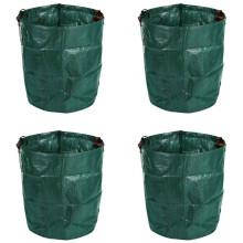 4X 270L Garden Waste Bag Large Strong Waterproof Heavy Duty Reusable Foldable Rubbish Grass Sack
