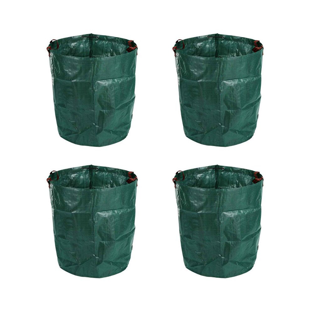 4X 270L Garden Waste Bag Large Strong Waterproof Heavy Duty Reusable Foldable Rubbish Grass Sack 6031417109899