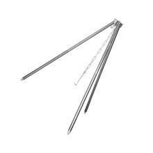 Adjustable Camping Tripod Stand for Cooking with Detachable Campfire Rack, Foldable and Heat Resistant