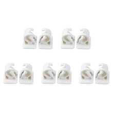 10 PCS Self Adhesive Hooks Rod Bracket Towel Curtain Bracket Drapery Pole Hanging Rod Clip Wall Hooks