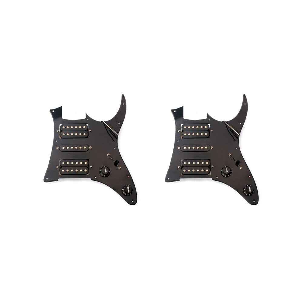 2X Guitar Pickup Wired Flat Pickguard Pickup Hsh Electric Guitar Pickup Black 6033107829735