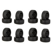 16pcs High Performance 1/10 Rally Car Rim Wheels and Tires 20101 for HSP HPI RC Car