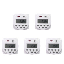 Lot de 5 Nouveaux Relais de Temps Programmables à Commande Numérique LCD 12 V 16 A