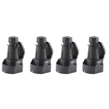 4X Soquete de Reboque Europeu de 7 Pinos + Adaptador de Conector de Barra de Reboque para Carro Rv CaminhãO Caravanas Adaptador de Sinal de