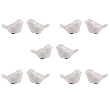 5 Set of Love Birds Ceramic Salt and Pepper Shakers Personalised Wedding Favors - White