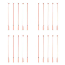 20 PiÈCes Agitateur en Acier Inoxydable Agitateurs de Boissons Bâton de Cocktail Remuer Cocktail-Or Rose-Barre Droite, 19Cm