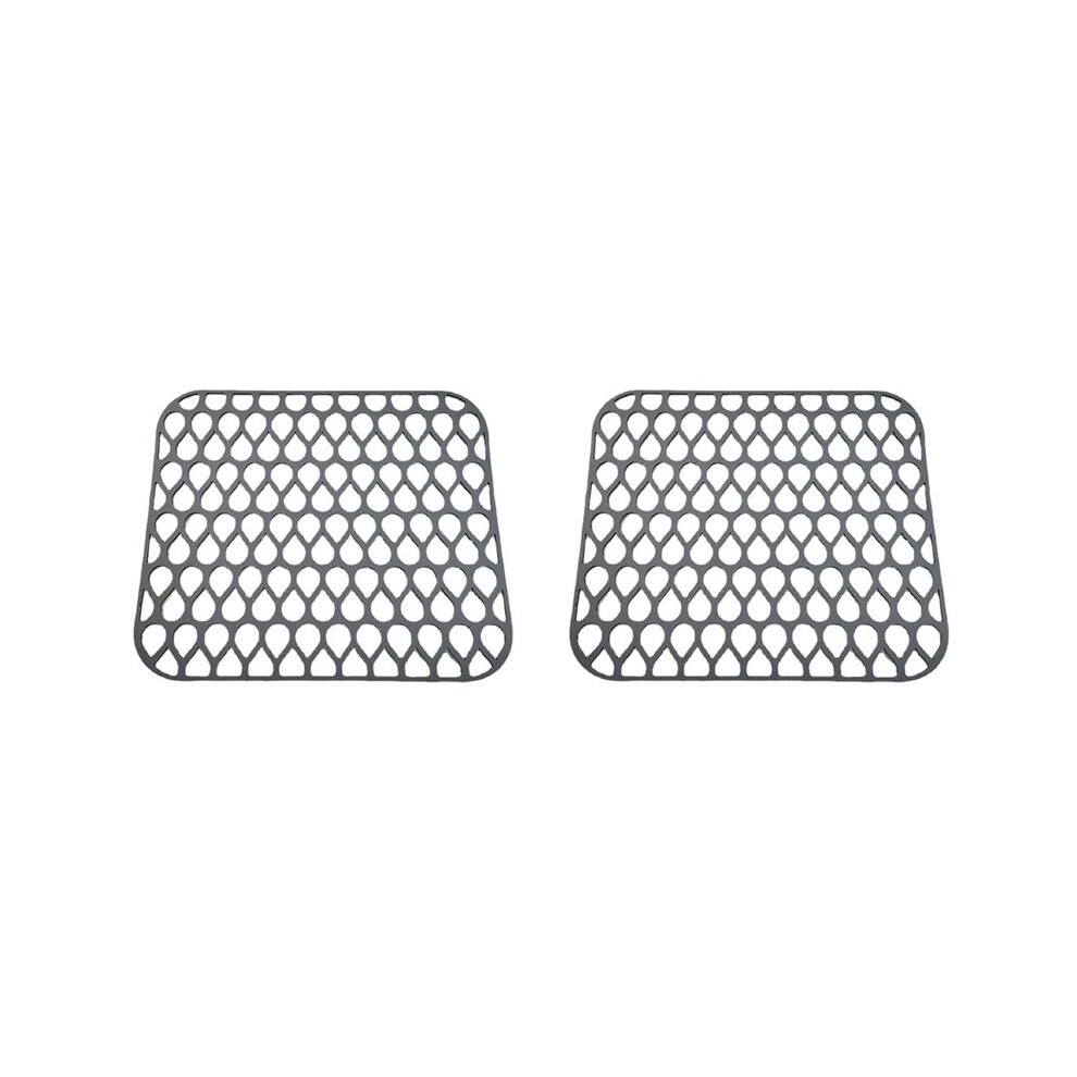 Brecantia 2X Kitchen Sink Mat, Silicone Sink Mats For Stainless Steel Sink, Sink Protectors For Kitchen Sink - 13.58X11.6inch