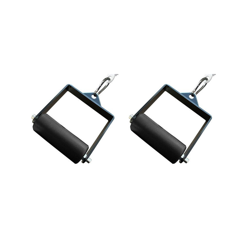 2X Gym Lat Pull Down Pulley Cable Machine Handle Attachment Fitness Arm Wrestling Workout Deadlift D Shape Hand Grip-4Cm 6032999203913