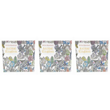3X Children Adult Animal Kingdom Treasure Hunt Coloring Painting Book
