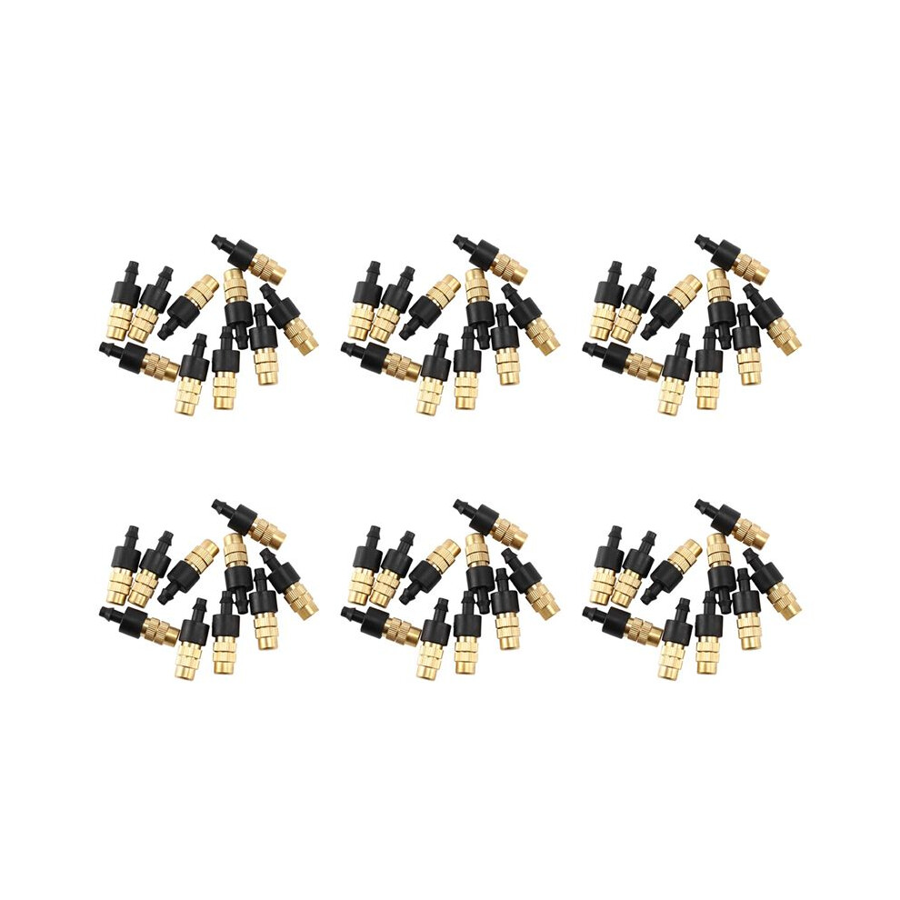 60 Pcs Adjustable Misting Nozzle For Gardening Sprinkle Brass Watering Sprinkler Sprayer For Irrigation System Brecantia