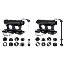 2X Versatile Front Fork Mount Block,Quick Release Thru Axle Road Bicycle Bracket Adapters for Truck/Trailer/Bikes Racks