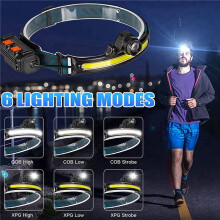 3X Lâmpada de Luz de CabeçA LED RecarregáVel, Lanterna de CabeçA de 1000 LúMens com Sensor de Movimento, com 4 Clipes de Capacete para Camping,