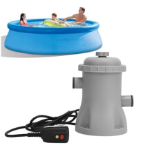 330 Gallon Cartridge Pool Filter Pump System Kit for Above Ground Pools, Reliable Water Circulation