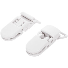40Pcs Baby Kids T-Form Kunststoff Schnuller Clips Schnuller Dummy Style Badge Holder Weiß