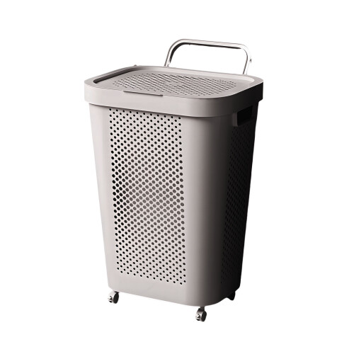 Modern Minimalists Plastic Storage Basket For Dirty-Gray