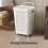 Premium Sturdy Lightweight Plastic Laundry Basket Ideal-White 3