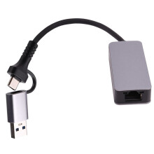 2.5 Gigabit Ethernet Adapter Type-C USB 3.0 to RJ45 LAN 2500Mbps High Speed 2.5G Network Card for NAS Laptop PC