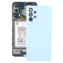 (blue) Cache batterie avec objectif d'appareil photo pour Samsung pour Galaxy A53 5G