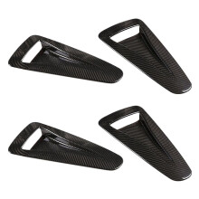 4x Real Carbon Fiber Front Engine Hood Air Vent Trim Decoration Outlet Cover Trim for GTR R35 2008-2016