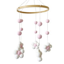 Babybett-Mobile, Kinderzimmer-Dekoration, mobiles-hellrosa