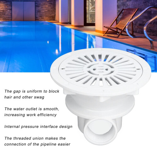 ABS Swimming Pool Main Drain Floor Drain G2 Threaded Fitting for Reliable Water Circulation 2