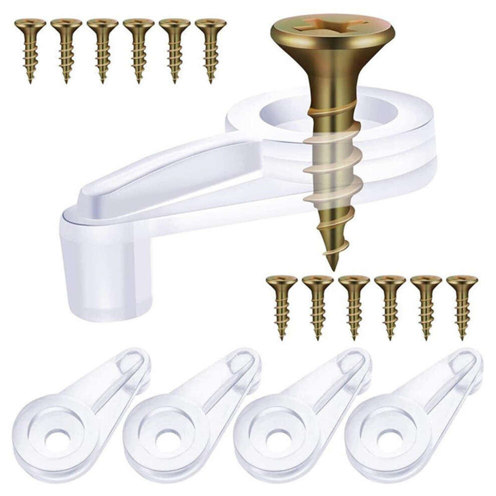 Mirror Clips 200Pcs Plastic Glass Panel Retainer Clips With Screws For Cabinet Door Secure Nodrill Mount 9073542179481