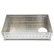 Sauna Stone Holder Stainless Steel Charcoal Basket Foldable Heat Resistant Firewood Stand for Outdoor Sauna