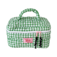 For Travel And Gym Use Convenient Hand Carry Plaids-Green