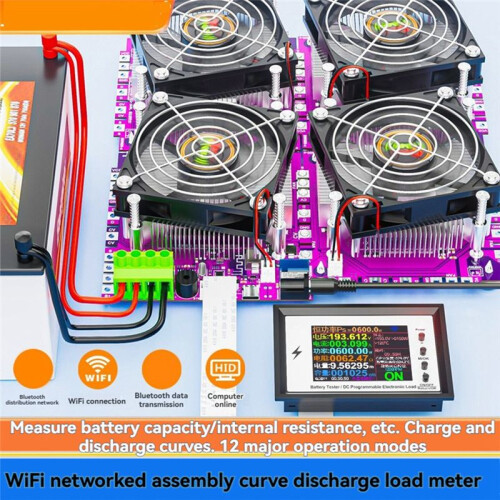 BW600 150W WiFi  Electronic Load Indicator Battery Tester Battery Capacity Detector USB Charging Tools US Plug 1