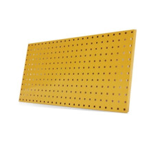 Yellow Metal Pegboard Tool Organizer 90x45cm HeavyDuty Steel Wall Mounted Panel with Hooks for Garage Workshop