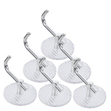 6pcs Bathroom Wall Hooks Adhesive Towel Hooks SpaceSaving Durable Decorative for Home Dorm