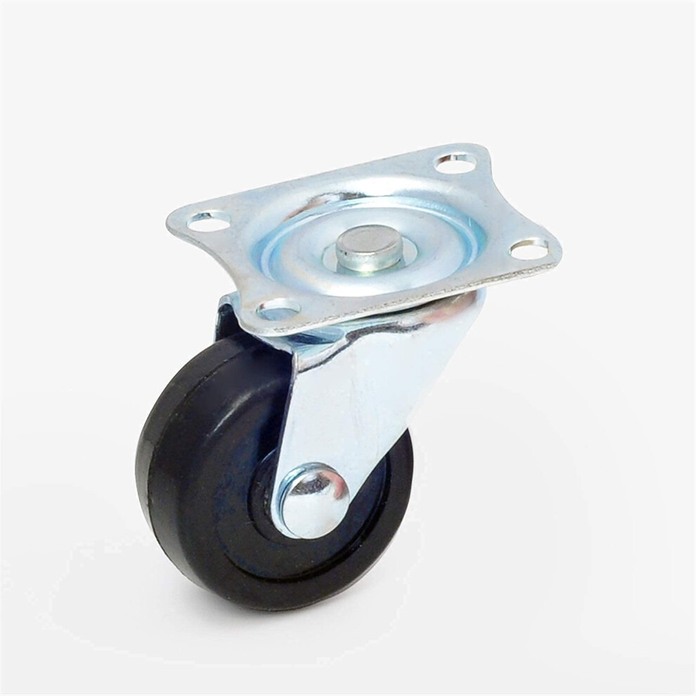 40Mm Rubber Caster Wheels For Furniture, Quiet Smooth Mobility, Heavyduty Pu Swivel Casters 5Pcs 9771547032519