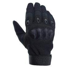 Tactical Gloves for Law Enforcement with ImpactResistant Knuckle Guards, Black Medium Durable Fit