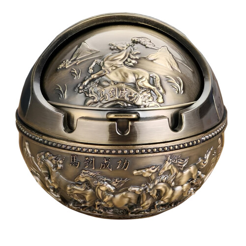 Artistic Spherical Designed Ashtray Chinese Styles Pattern