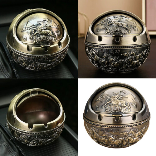 Artistic Spherical Designed Ashtray Chinese Styles Pattern 1