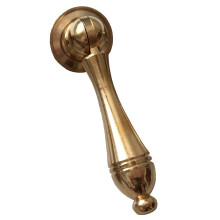 Brass Drawer Pull Solid Brass Vintage Drop Ring Design for Dresser Cabinet Polished Brass Large