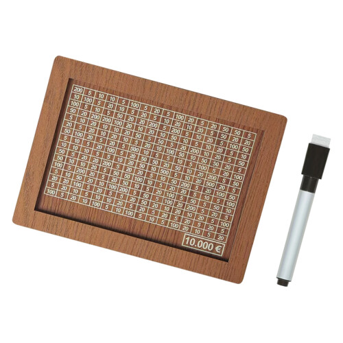 Wood Currency Container Case With Number Counting-10000