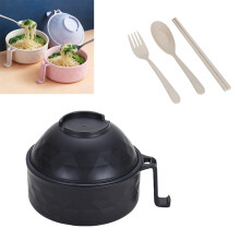 Microwave Ramen Bowl with Lid, 2026 New Ramen Noodles-Black