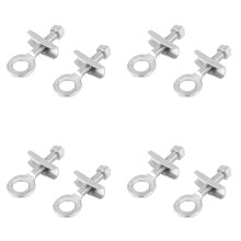 8 Pcs Silver Tone Metal Diamond Back Burly Donut Chain Tensioner