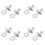 8 St Silver Tone Metal Diamond Back Burly Donut Chain Sträckare 1