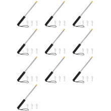 10pcs 9.8Ft Telescopic Flag Pole,Stainless Steel Handheld Portable Extendable Retractable Flagpole with Anti-Slip Grip