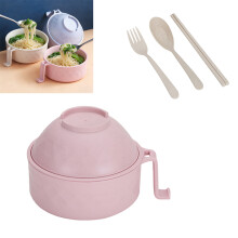 Microwave Ramen Bowl with Lid, 2026 New Ramen Noodles Bowl-Pink