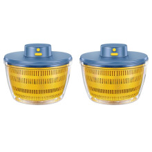 2X Asciugatrice Elettrica Centrifuga per Insalata Disidratatore Multifunzione per Frutta Cestello per Scolare USB Charing Scolapiatti da Cucina