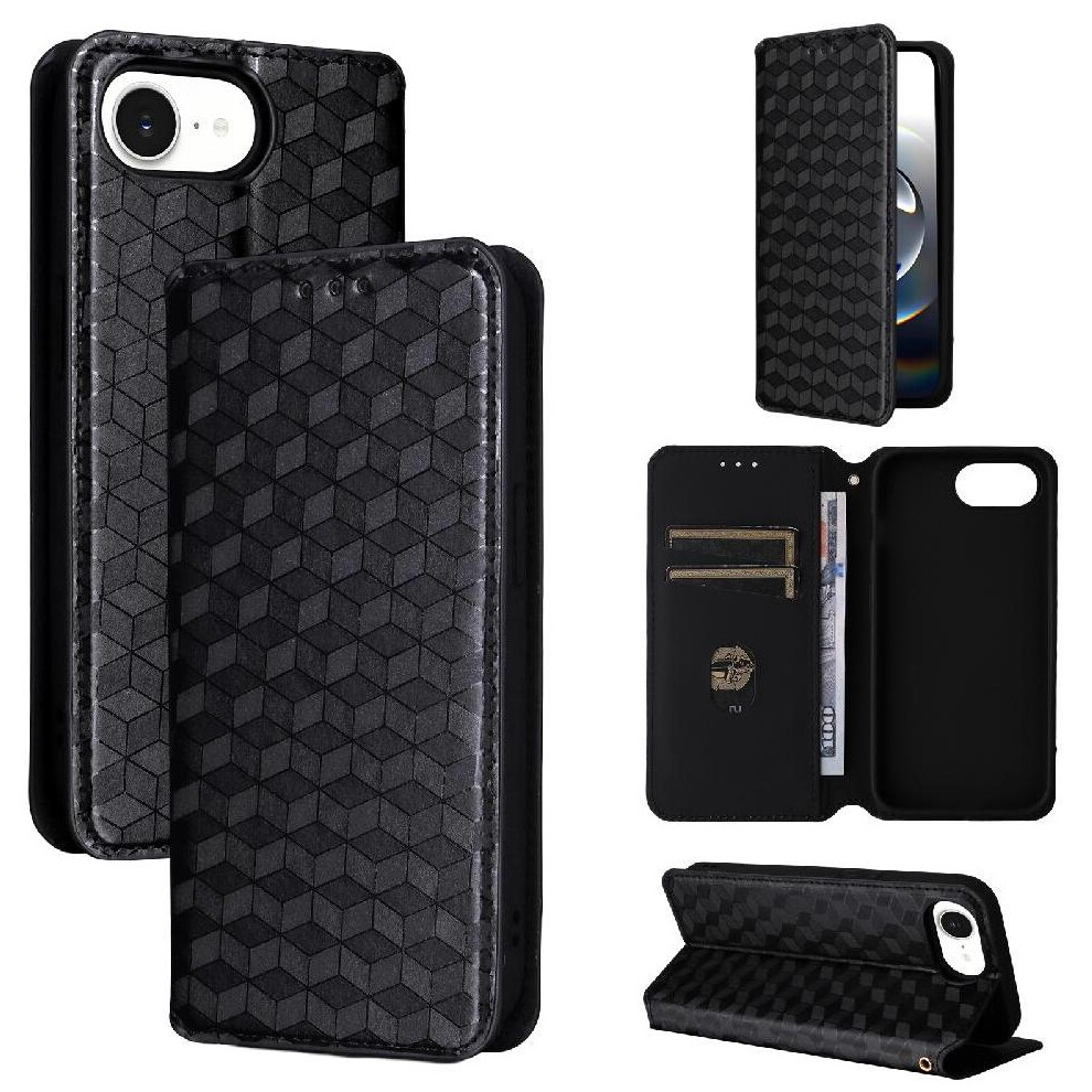 Case For Iphone 16E 3D Pattern Wallet Card Slots Holder Pu Leather Magnetic Closure 764563344277