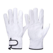 Men's Durable Goatskin Leather Work Gloves with Enhanced Dry Grip for Gardening and Mechanic Use (13IXXXXL)